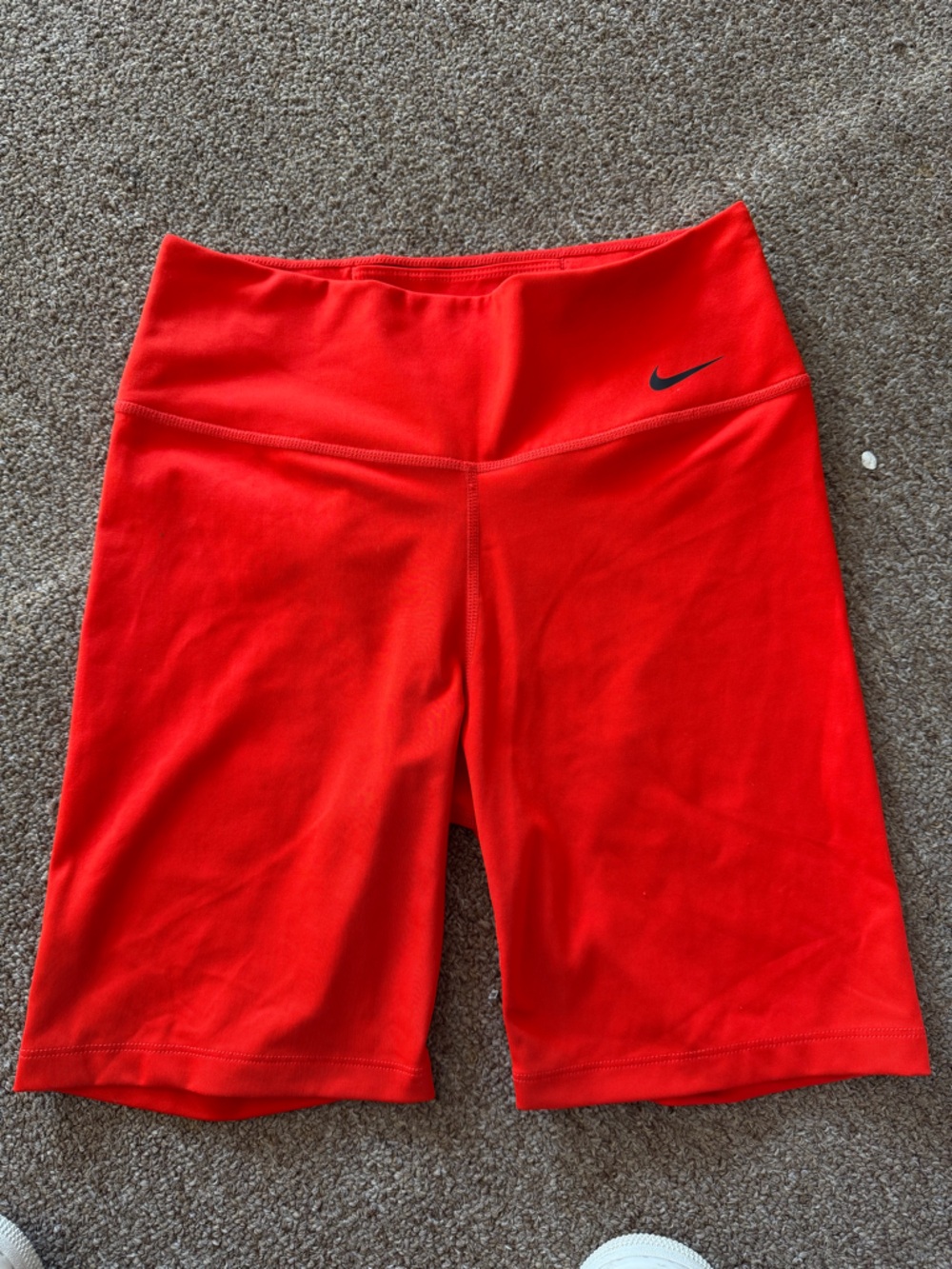 Nike Kids Bright Red Athletic Leggings with Swoosh